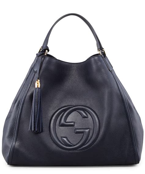 gucci blue fapello|gucci black leather handbags.